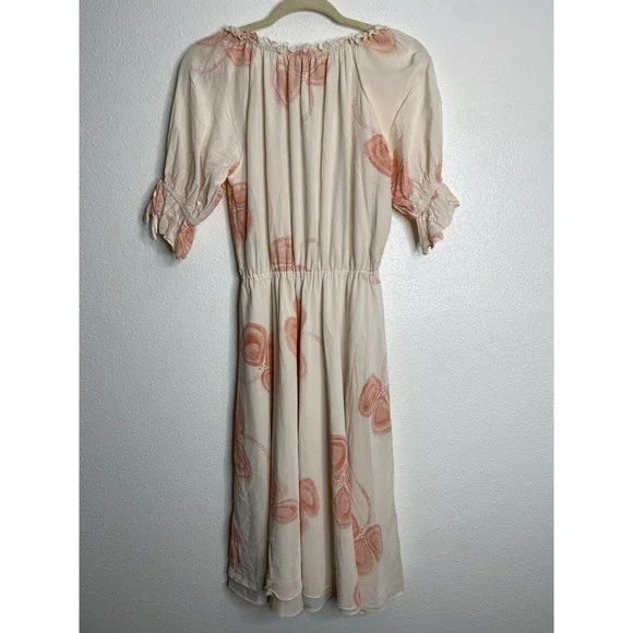 REISS Peaches Floral‎ Bardot Midi Dress Size 4 - Picture 11 of 11
